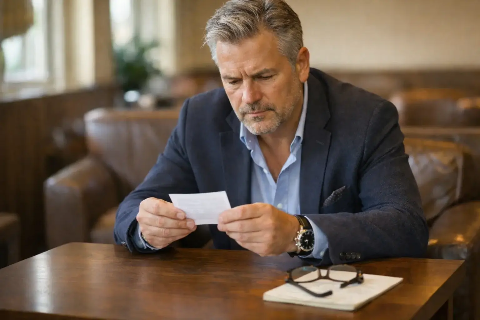 Erfahrener Wetter analysiert Rennkarten am Tisch