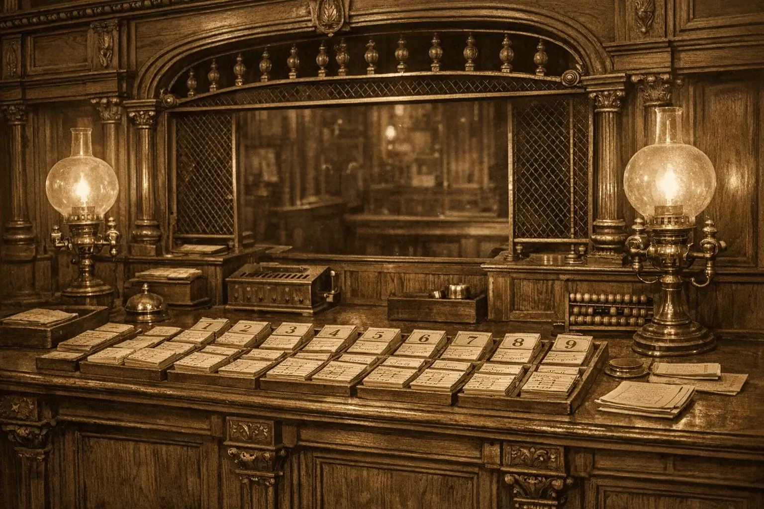 Historischer französischer Pari-Mutuel-Schalter