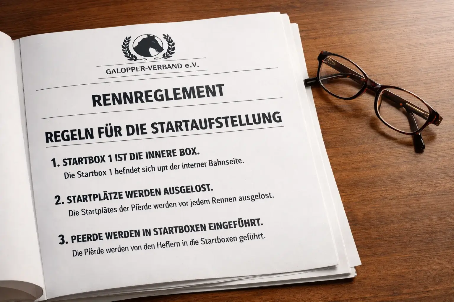 Regelwerk mit Platzierungsregeln nach Starteranzahl