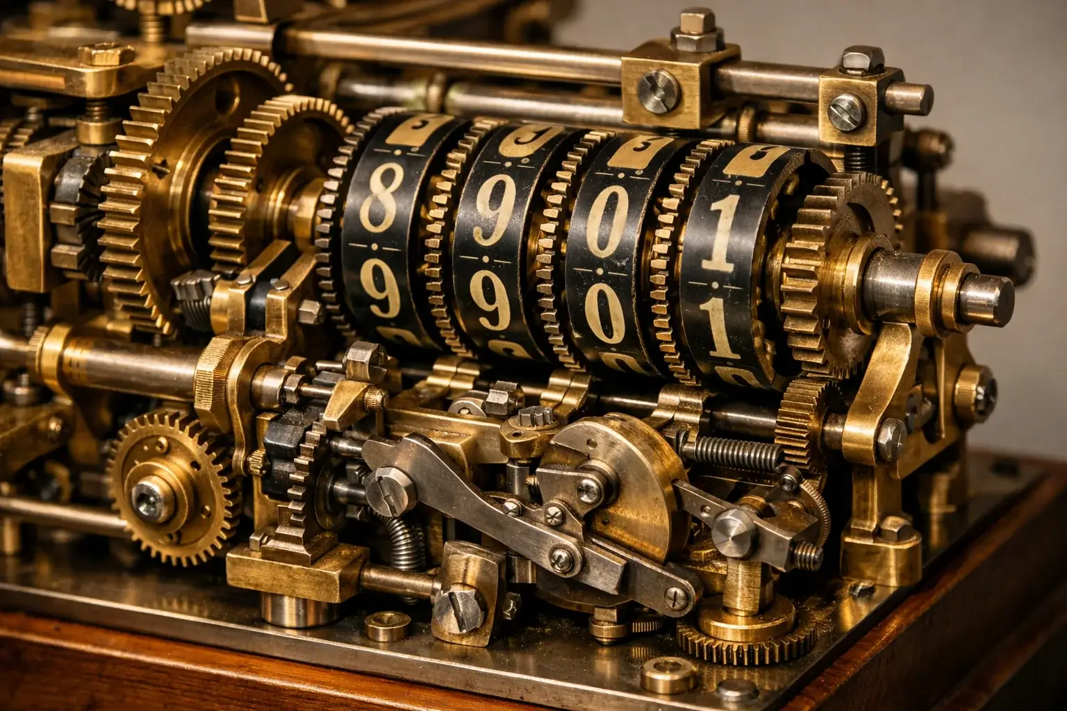 Mechanischer Totalisator-Apparat mit Zahnrädern